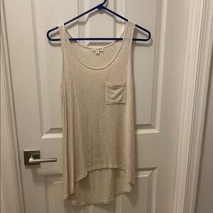 Zenana Outfitters Cream Tank Top with Pocket
